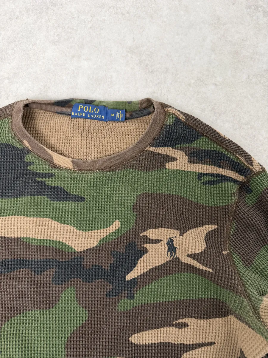 Ralph Lauren Military Camo Green Termal Longsleeve - Image 6