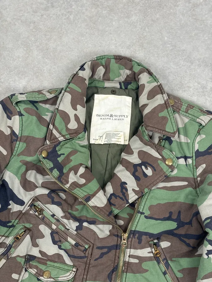 Ralph Lauren Military Camo Perfecto Biker Jacket - Image 5