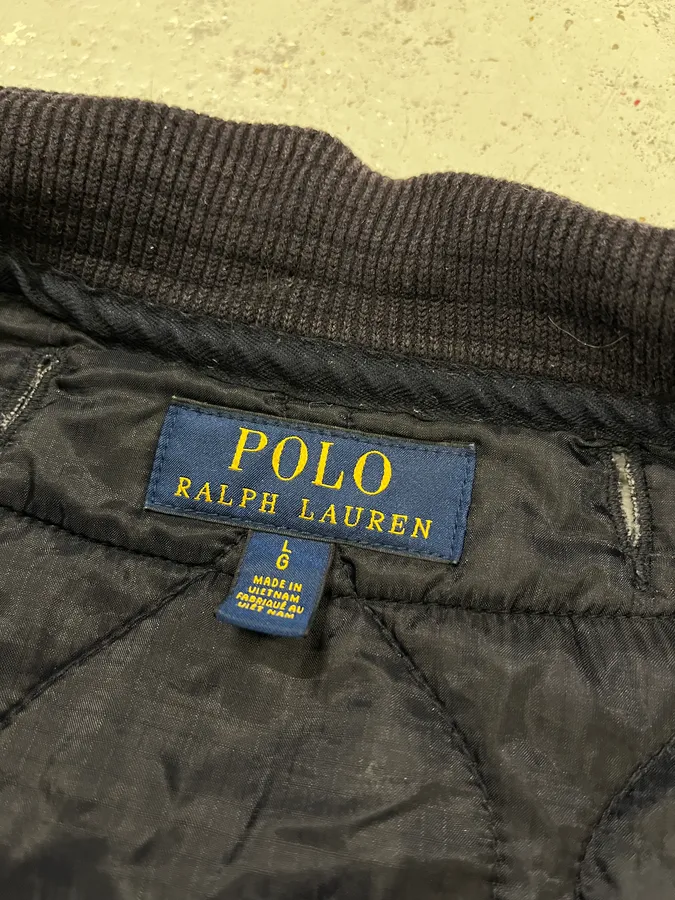 Ralph Lauren Quilted Navy Japanese Bomber Jacket - Image 9