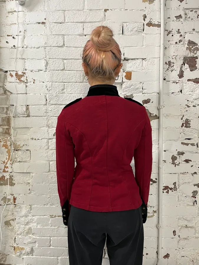 Ralph Lauren Red Buttoned Officer Cardigan Sweater - Image 3