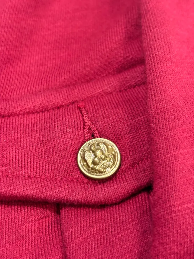 Ralph Lauren Red Buttoned Officer Cardigan Sweater - Image 9