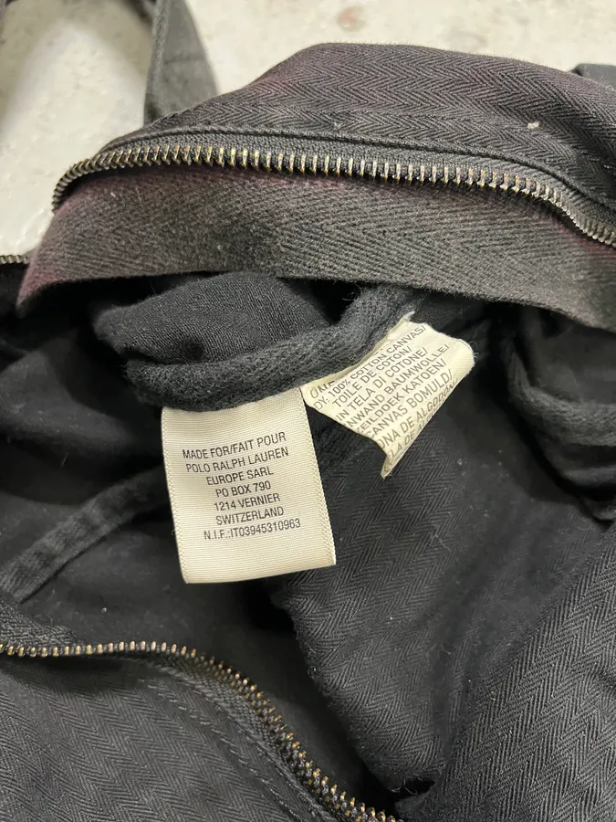 Ralph Lauren USA Flag Black Canvas Shoulder Bag - Image 8