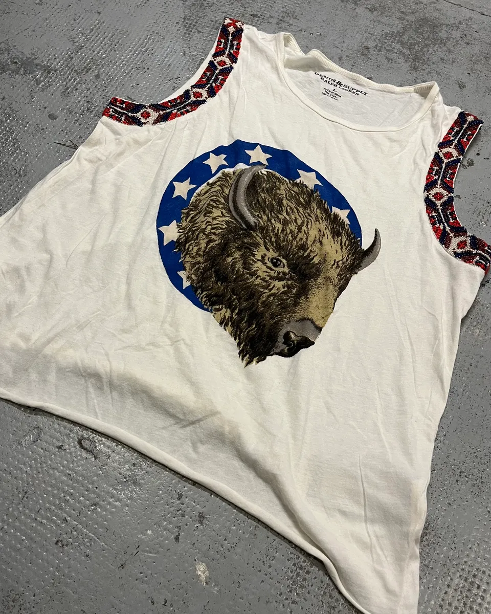 Ralph Lauren White Bison Contemporary Tank Top - Image 4