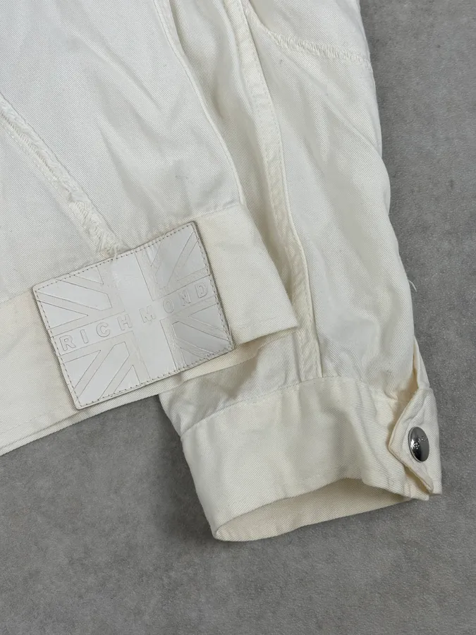 Richmond Multi Zip White Avant-Garde Biker Jacket - Image 11