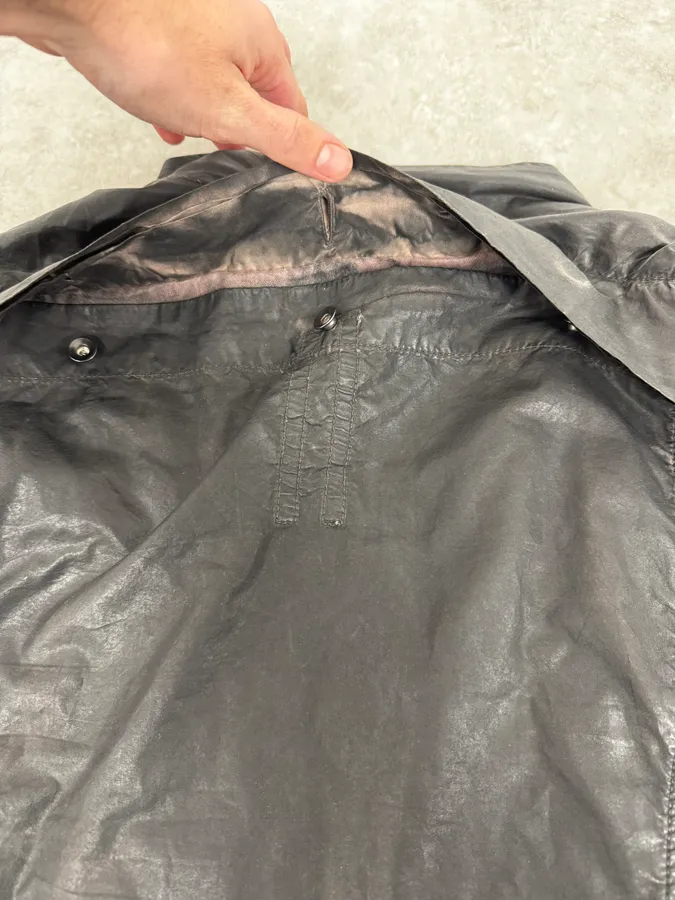 Rick Owens Black Asymmetrical Ninja Leather Jacket - Image 11