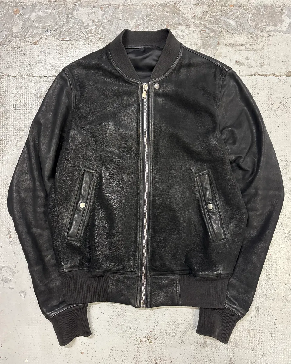 Rick Owens Black Premium Biker Leather Jacket