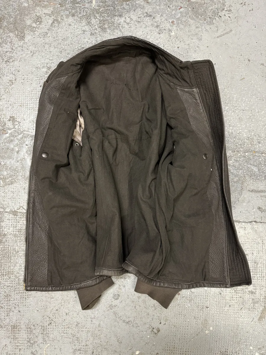 Rick Owens Brown Leather Avant-Garde Jacket - Image 7