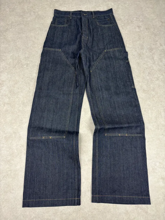 Rick Owens Carpenter Navy Denim Jeans - Image 4