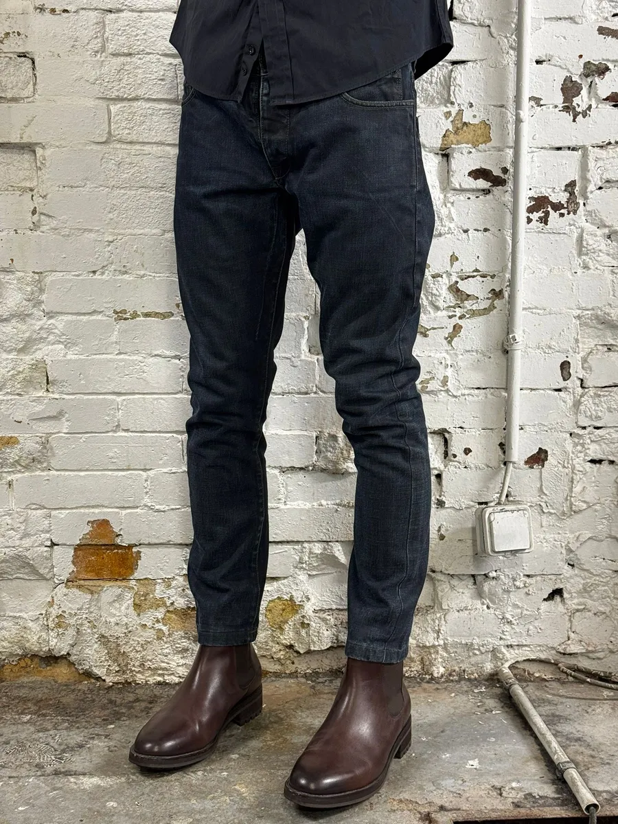 Rick Owens DRKSHDW Avant-Garde Brut Navy Slim Jeans - Image 2
