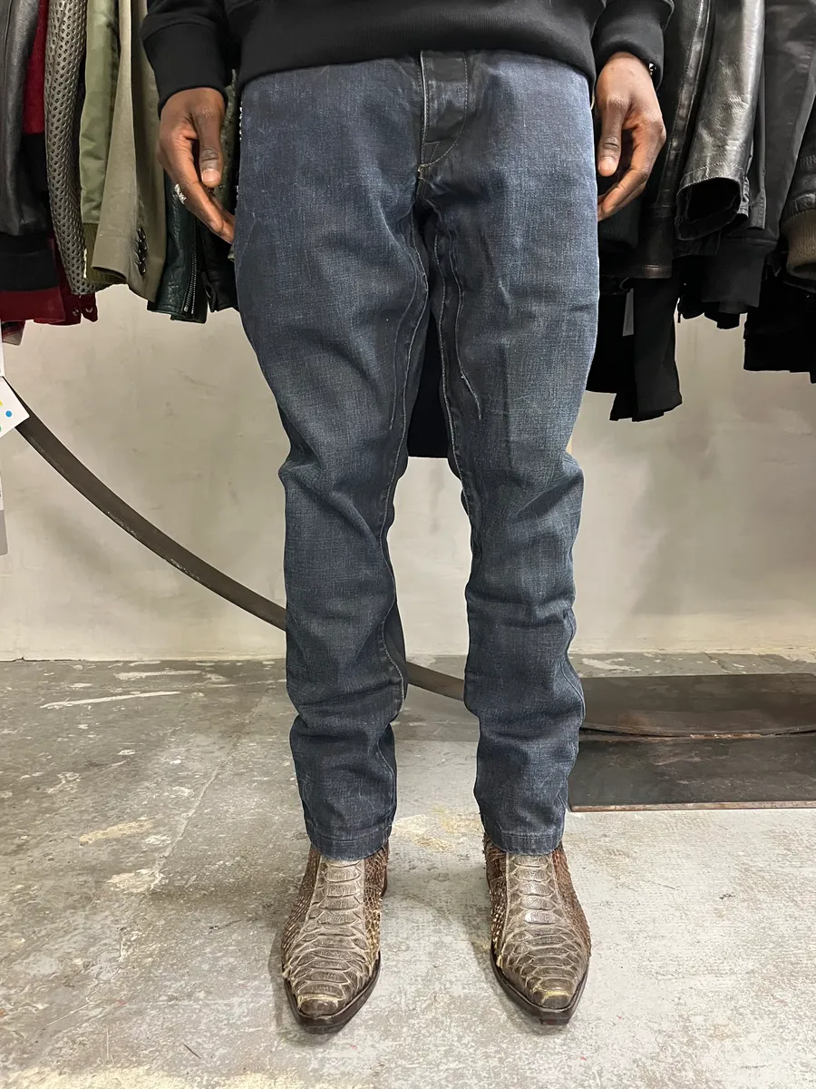 Rick Owens DRKSHDW Obscure Navy Denim Jeans - Image 2