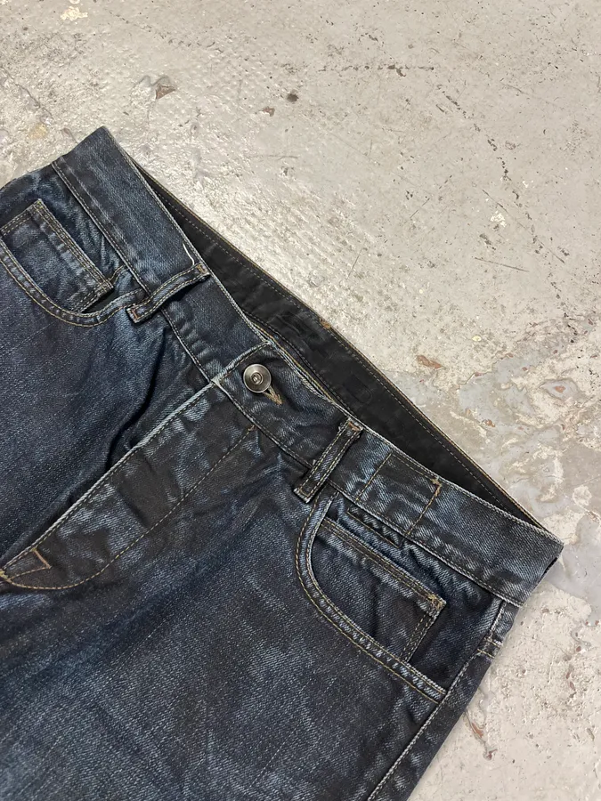 Rick Owens DRKSHDW Obscure Navy Denim Jeans - Image 6