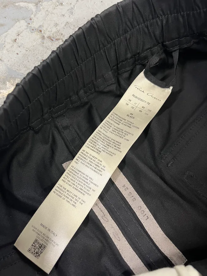 Rick Owens Futuristic Black Cargo Pants - Image 10