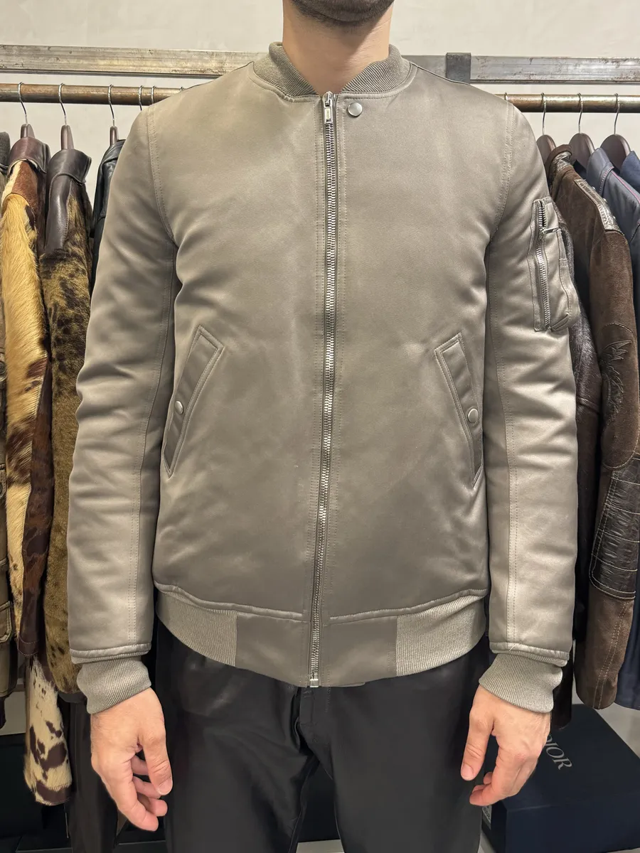 Rick Owens Grey Astro Bomber Jacket - Image 3