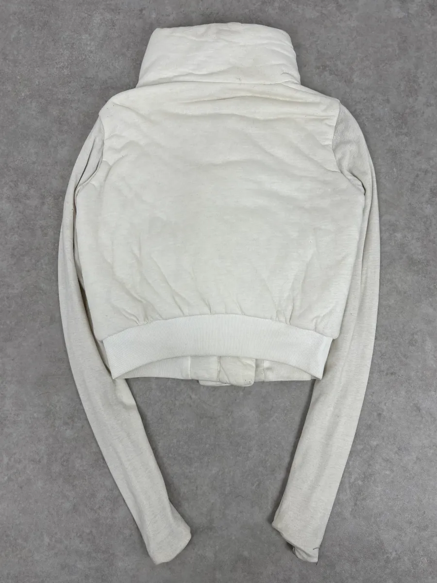 Rick Owens Uues White Hybrid Bomber Jacket - Image 7