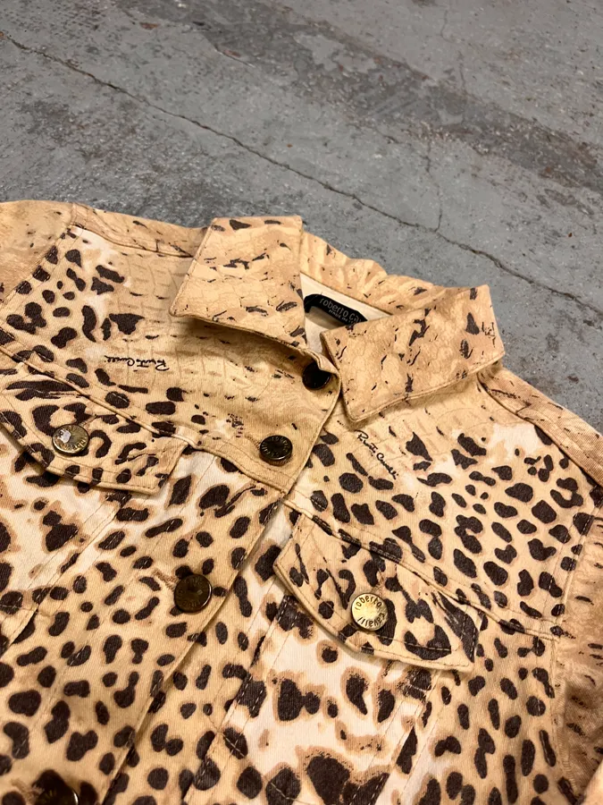 Roberto Cavalli Beige Leopard Jacket - Image 5