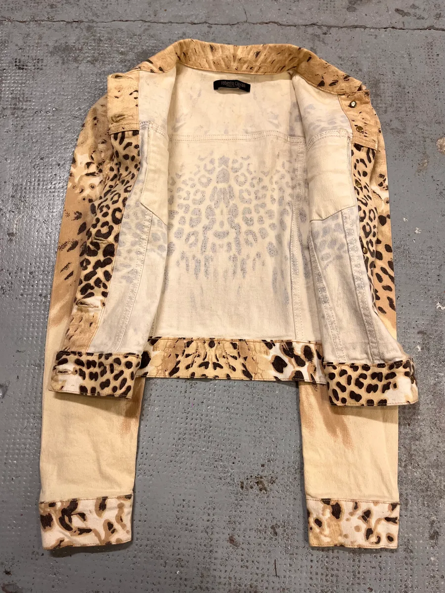 Roberto Cavalli Beige Leopard Jacket - Image 8