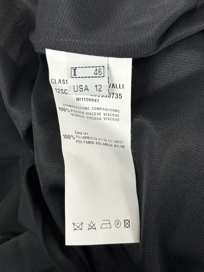 Roberto Cavalli Black Viscose Draped Mini Dress - Image 10