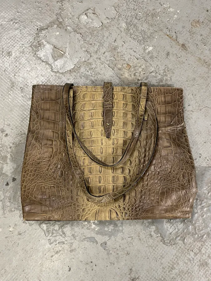 Roberto Cavalli Crocodile Effect Leather Bag - Image 3