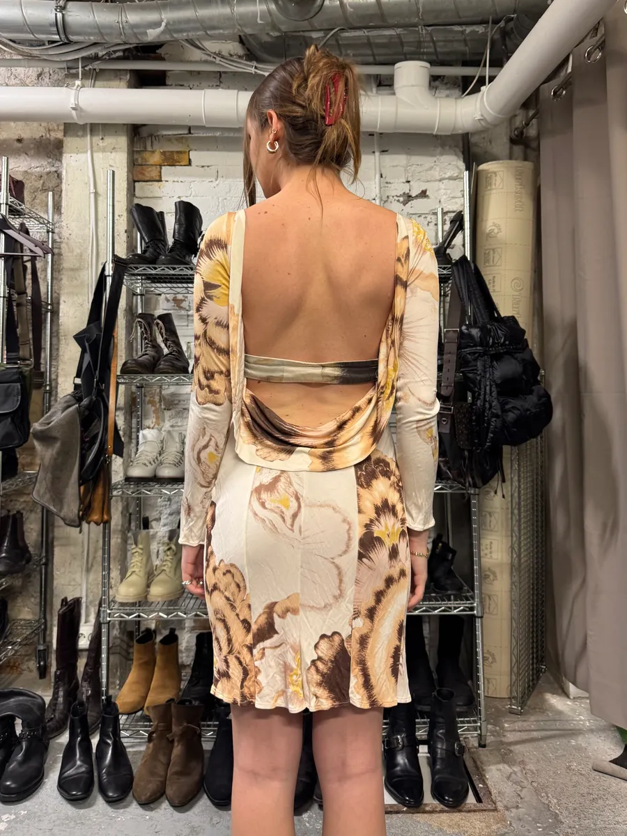 Roberto Cavalli Flowers White Dress - Image 2