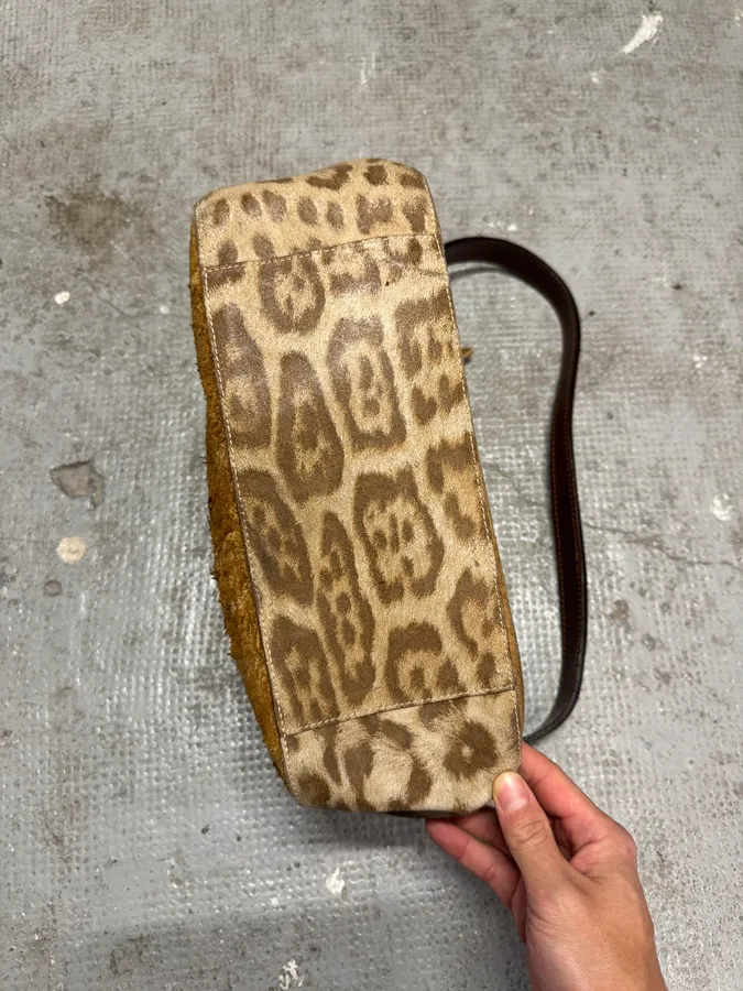 Roberto Cavalli Freedom Leopard Effect Handle Bag - Image 4