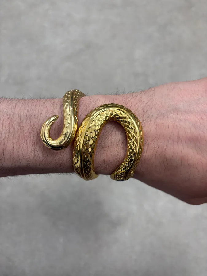 Roberto Cavalli Guilded Snake Bracelet - Image 3