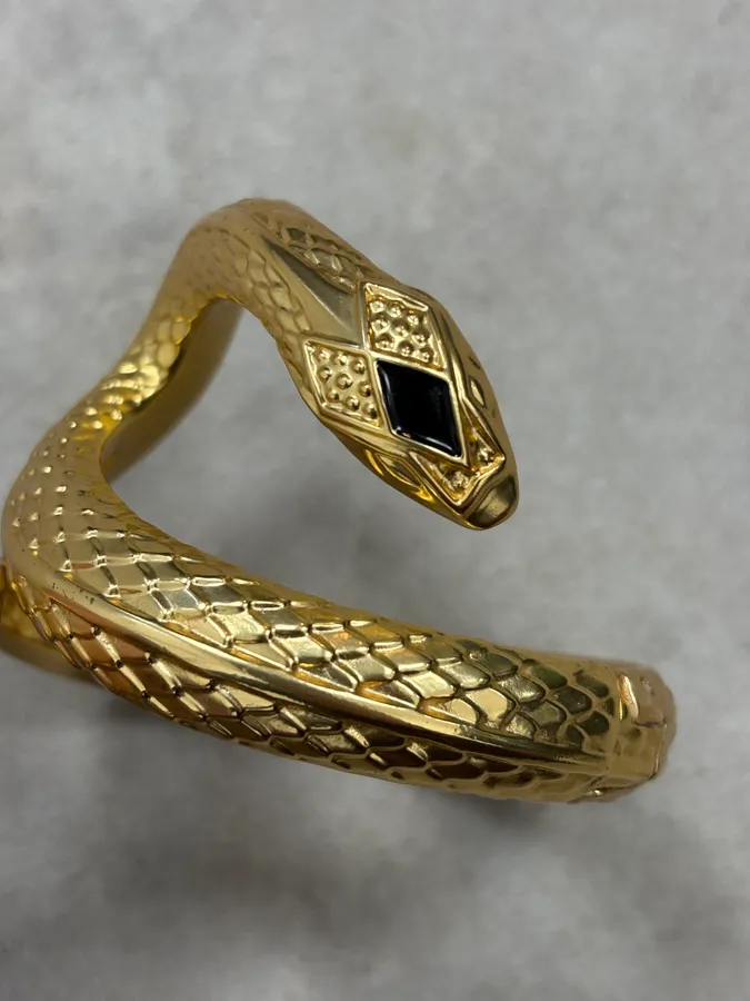 Roberto Cavalli Guilded Snake Bracelet - Image 5