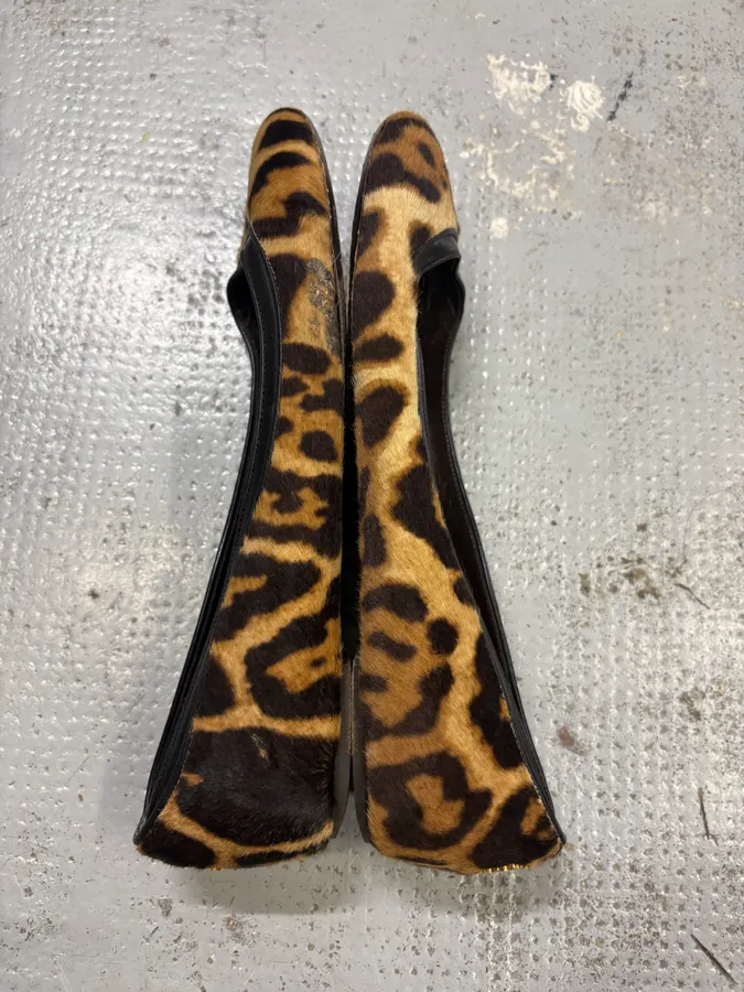 Roberto Cavalli Leopard Pony Hair Ballet Flats - Image 4