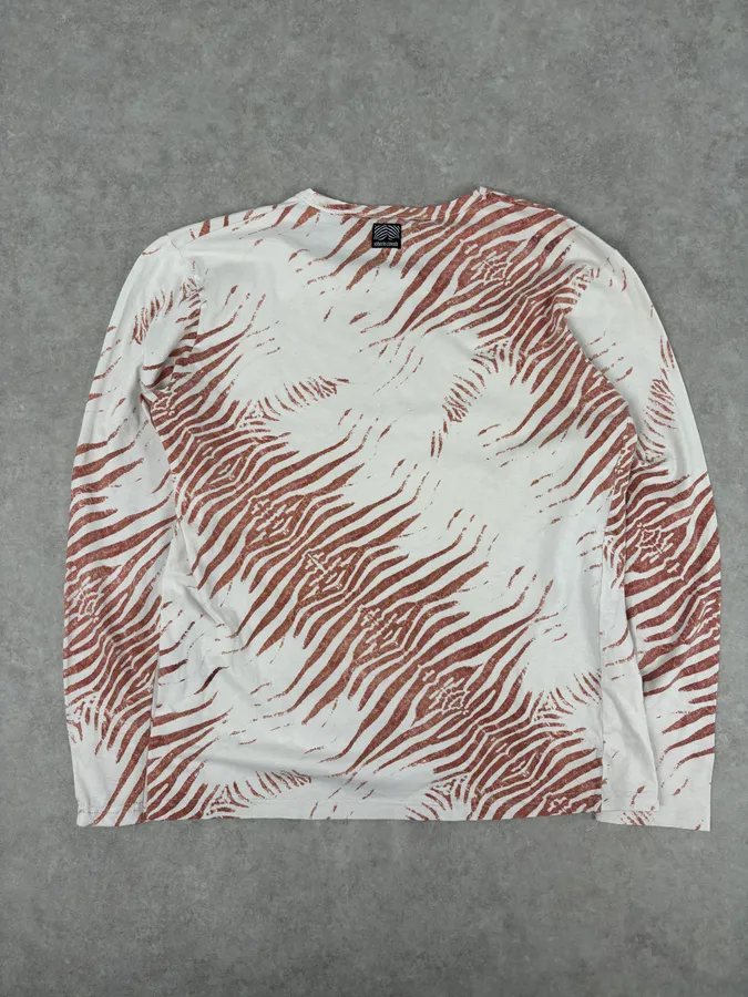 Roberto Cavalli Peach Pink Zebra Savage T-Shirt - Image 5