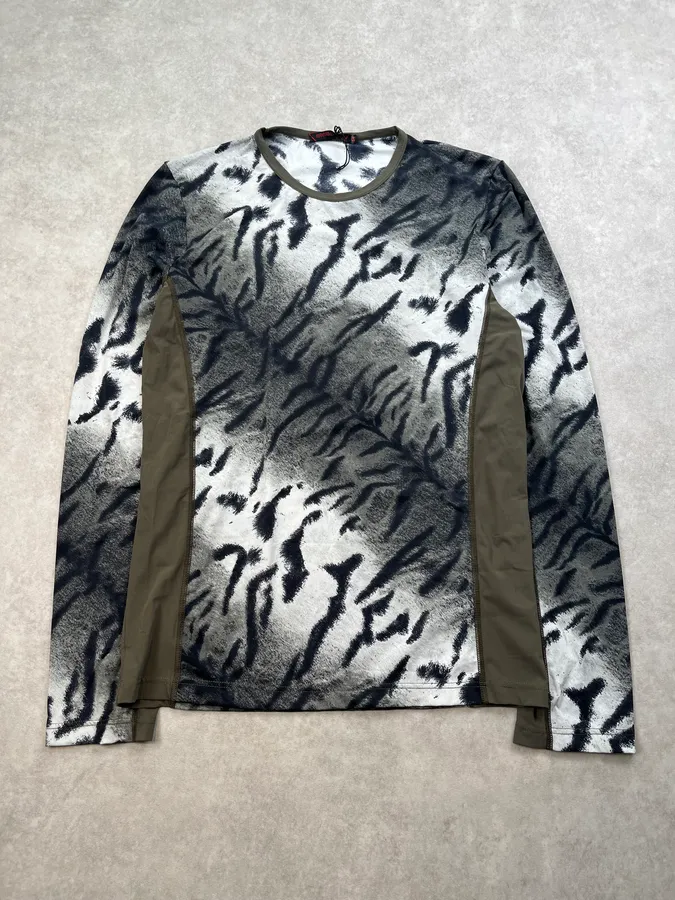 Roberto Cavalli Zebra Safari White & Grey Longsleeve