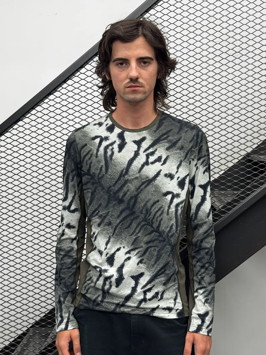 Roberto Cavalli Zebra Safari White & Grey Longsleeve - Image 2