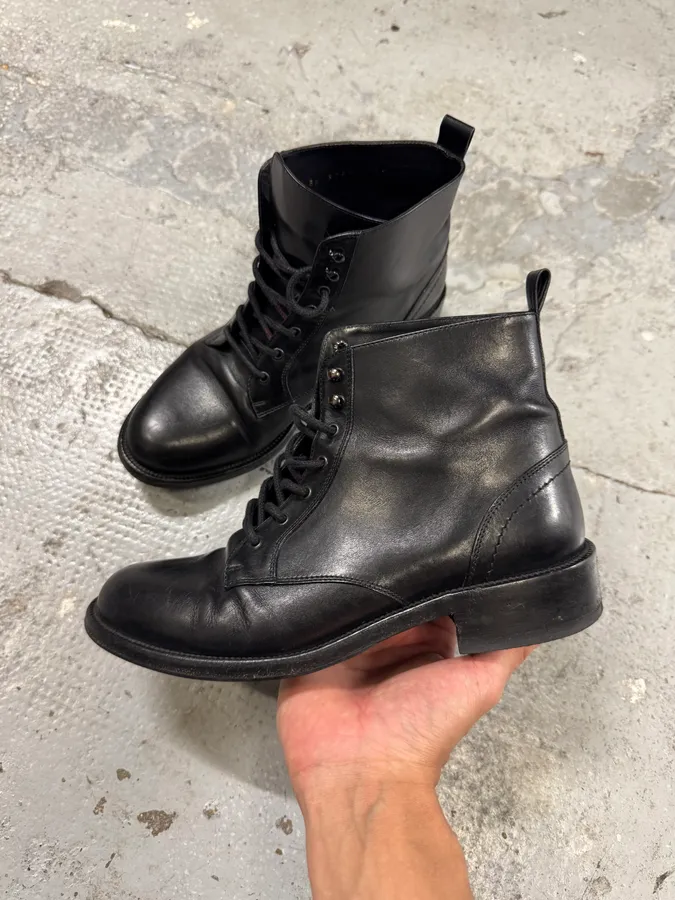 Saint Laurent Black Leather Boots - Image 3