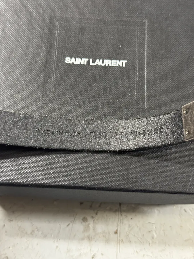 Saint Laurent Black Metal Buckle Leather Bracelet - Image 6