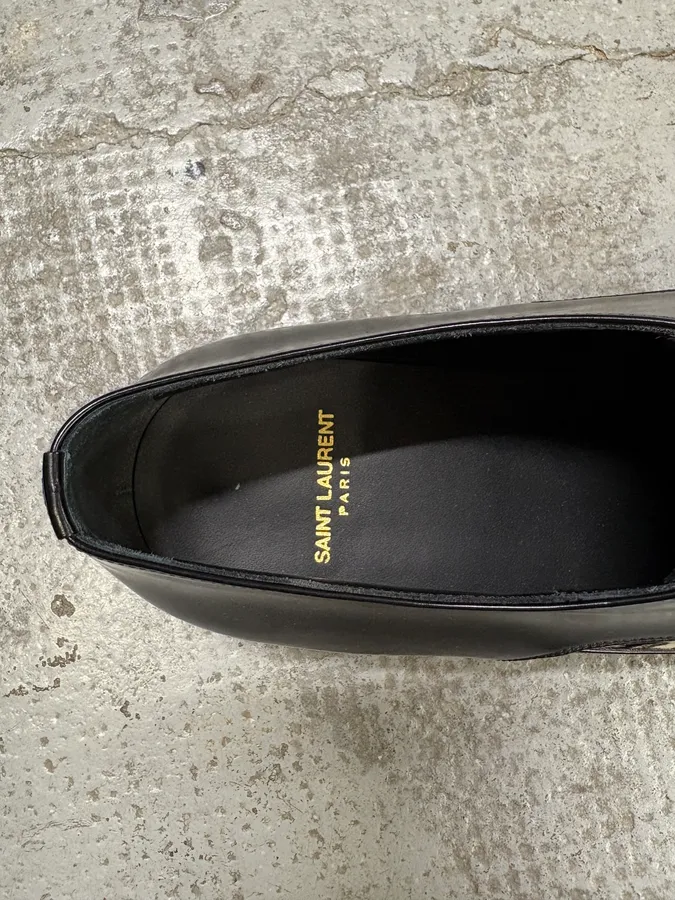 Saint Laurent Black Pony Hair Zebra Leather Shoes - Image 9