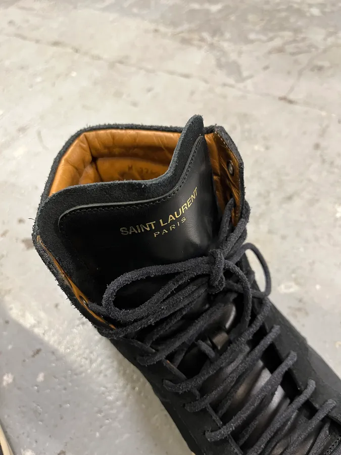 Saint Laurent Fringe Suede High Shoes - Image 11