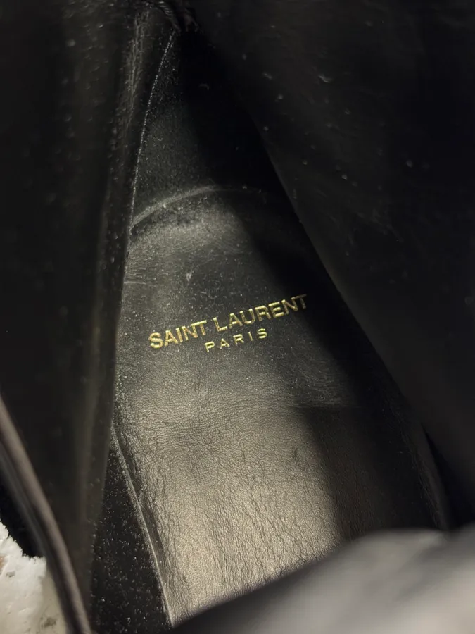 Saint Laurent Jodhpur Black Suede Leather Ankle Boots - Image 7