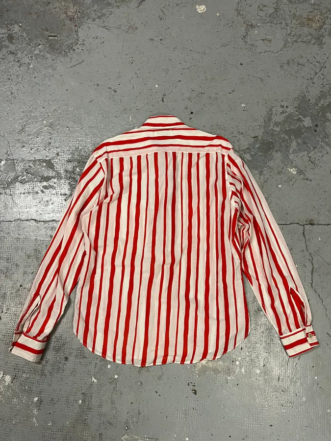 Saint Laurent White & Red Stripes Shirt - Image 4