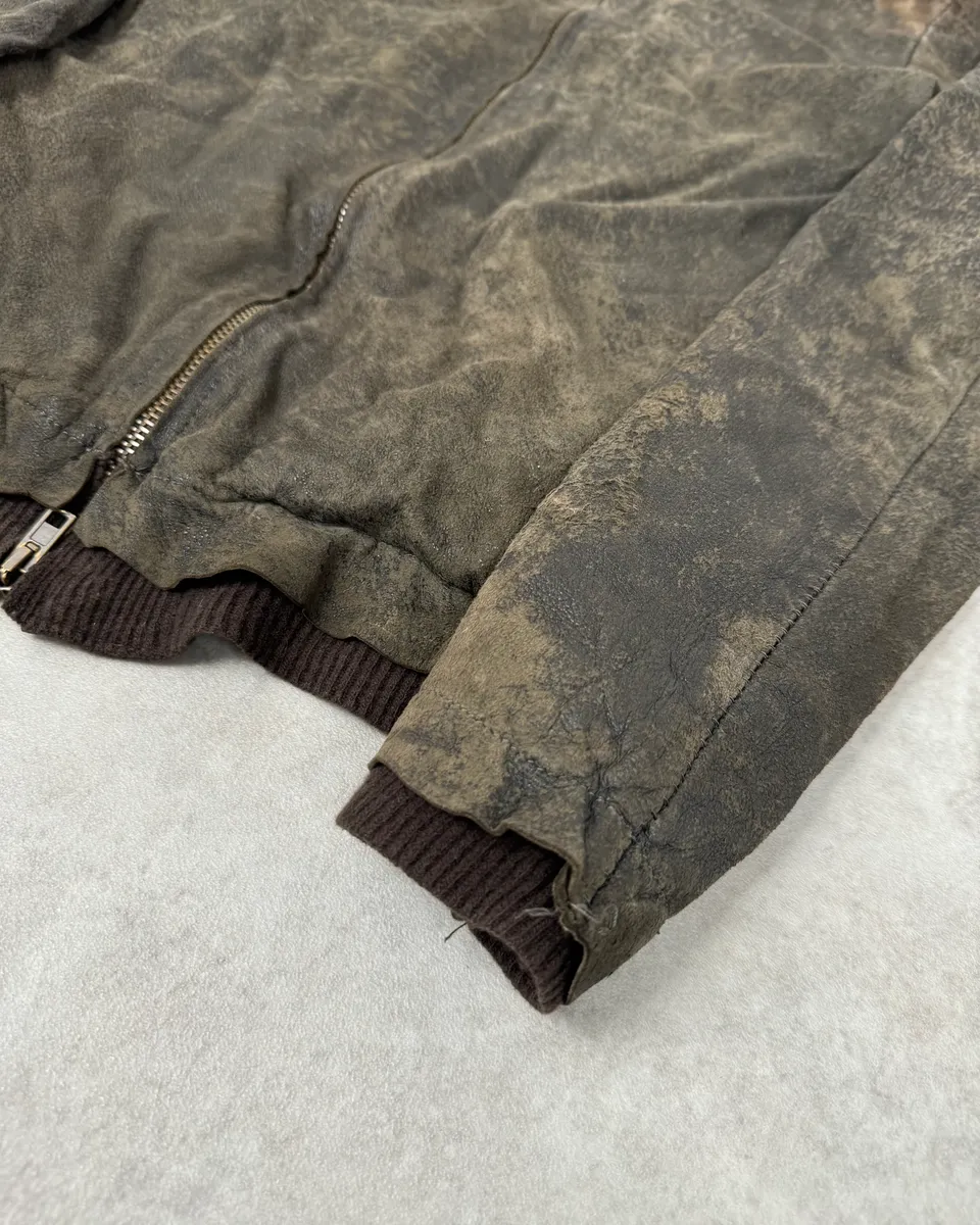 Salvatore Santoro Washed Brown Avant-Garde Leather Jacket - Image 6
