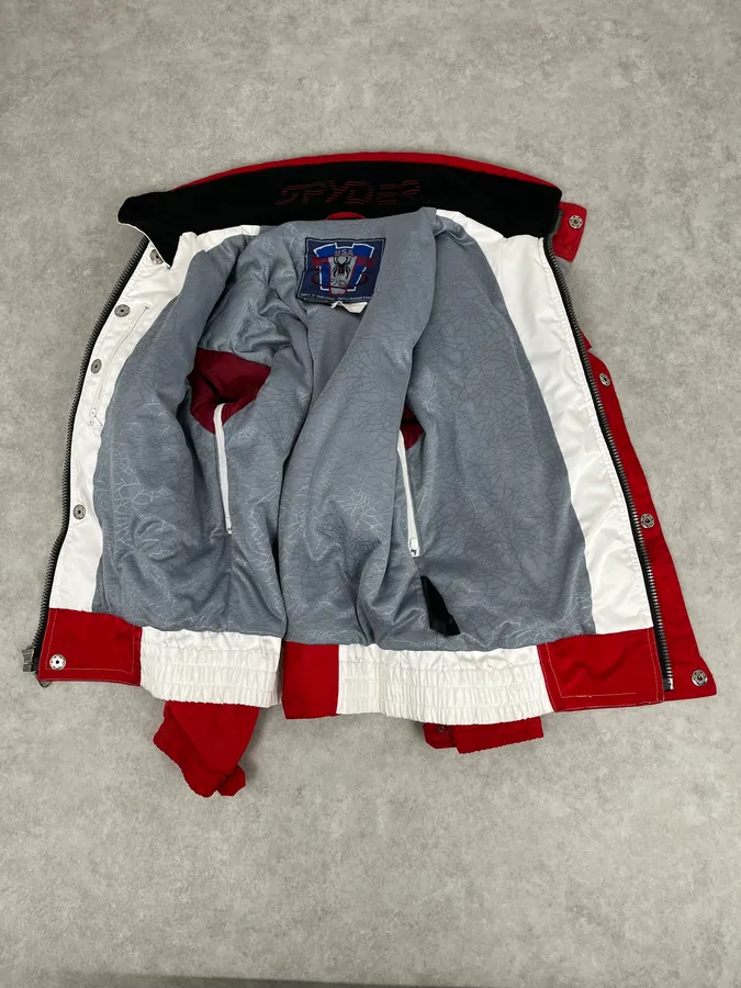 Spyder Red & White Ski Jacket - Image 9
