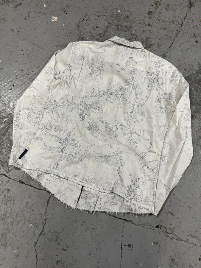 SS1995 Marithé + François Girbaud Tatoos Faded White Shirt - Image 6