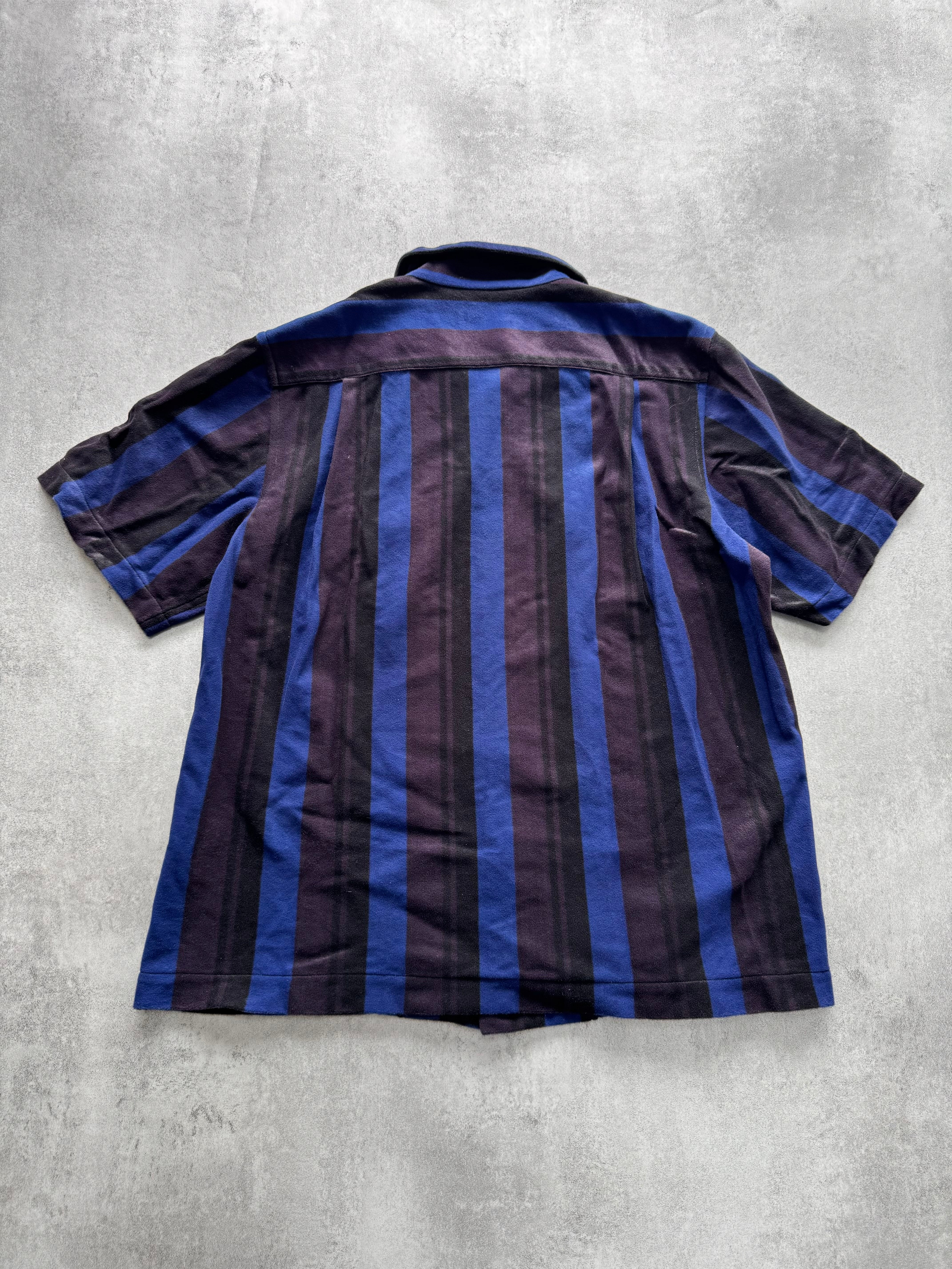 SS1996 Comme Des Garçons Homme Plus Striped Velvet Shirt - Image 4