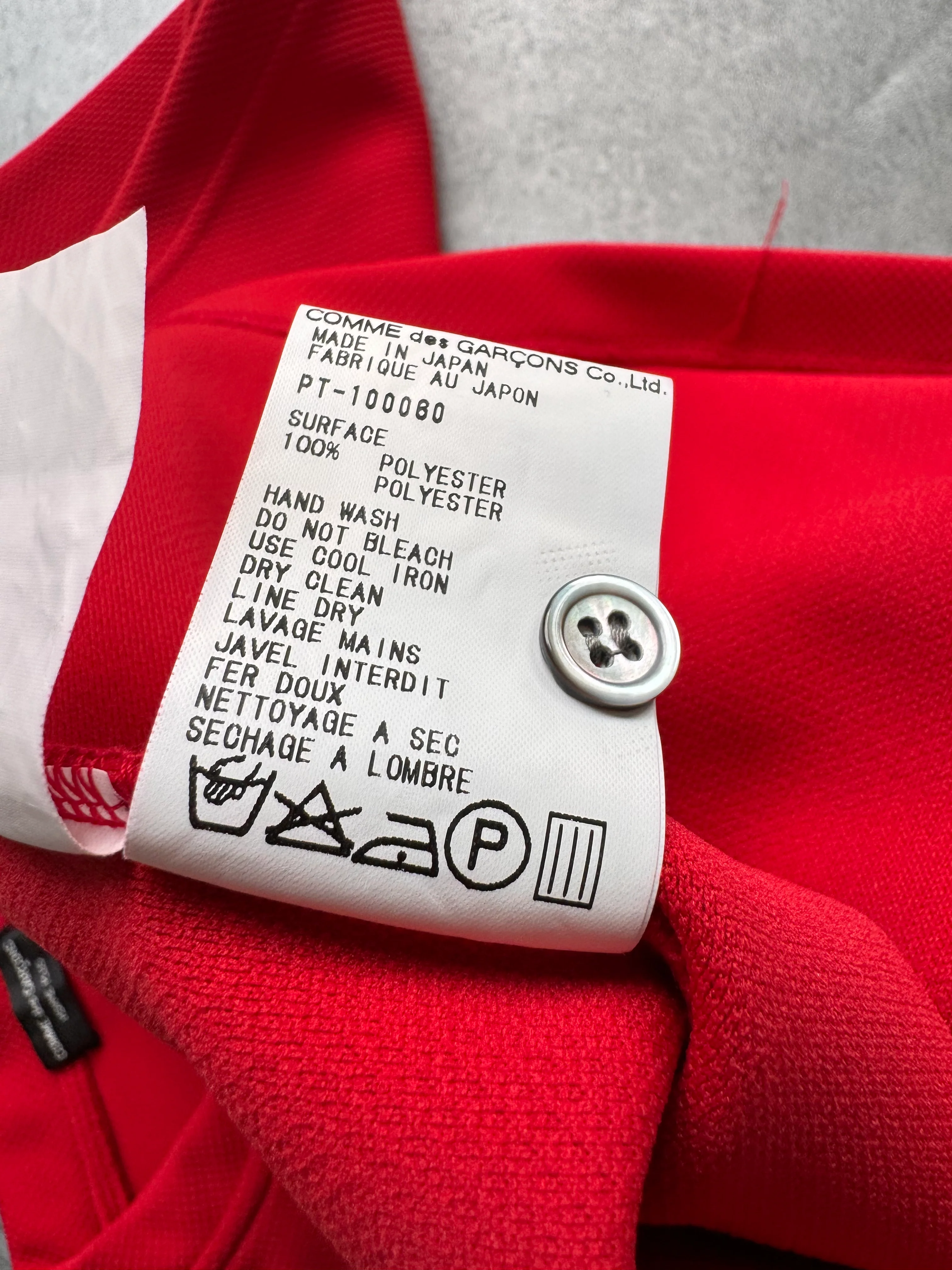 SS1999 Comme Des Garçons Homme Plus Master Red Tee - Image 6