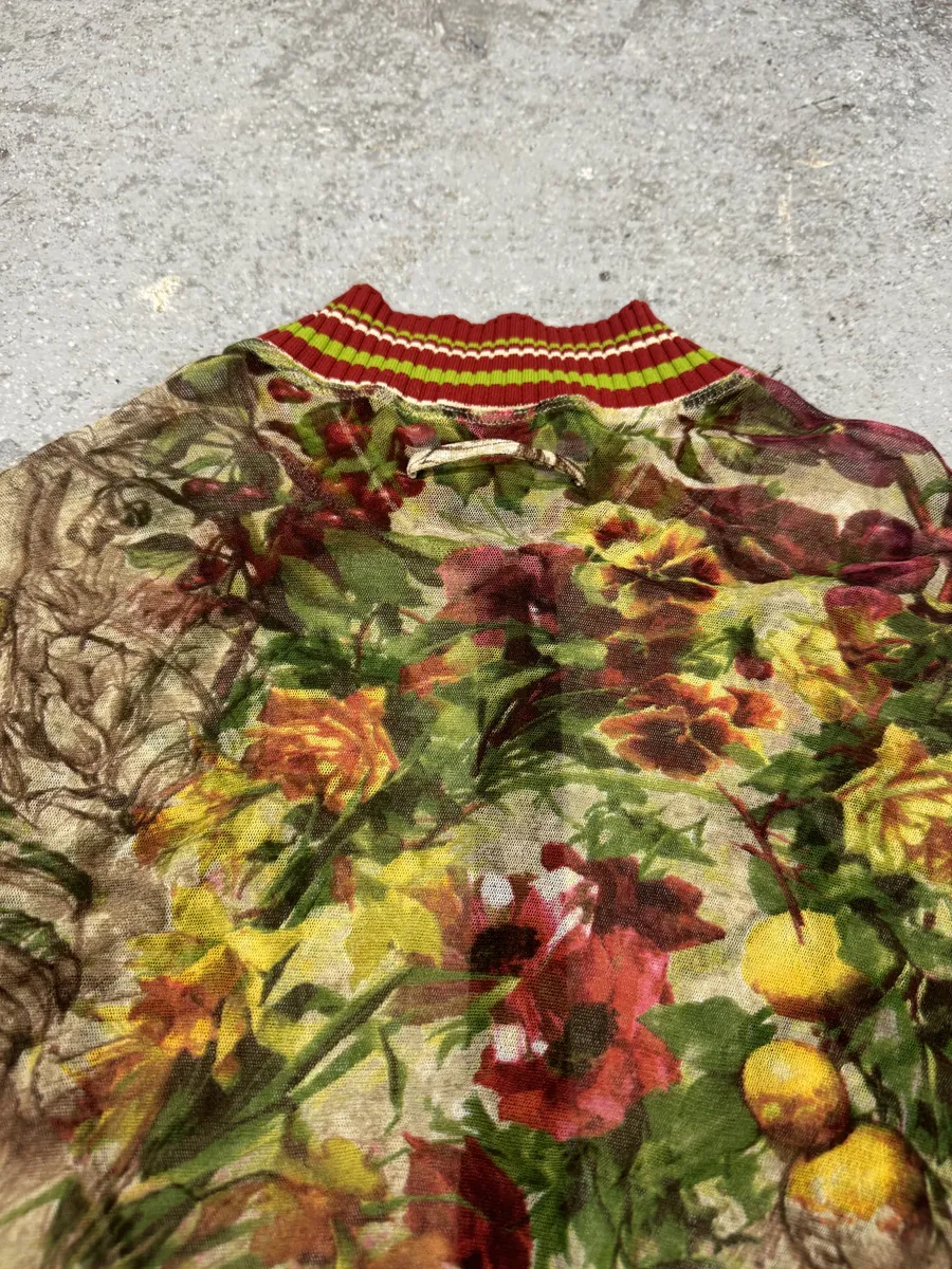 SS1999 Jean Paul Gaultier Mesh Floral Spring Zip-up Jacket - Image 7
