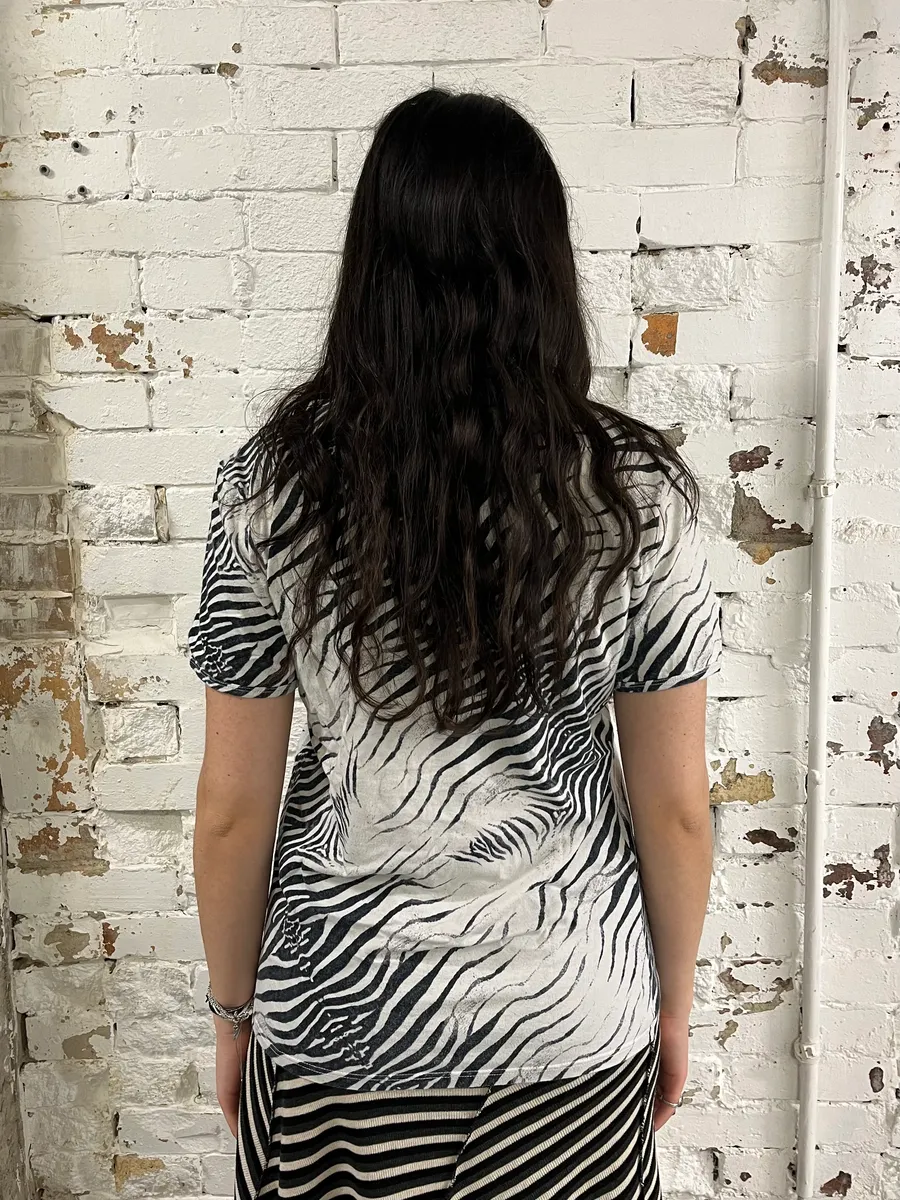 SS1999 Roberto Cavalli Zebra White T-Shirt - Image 3