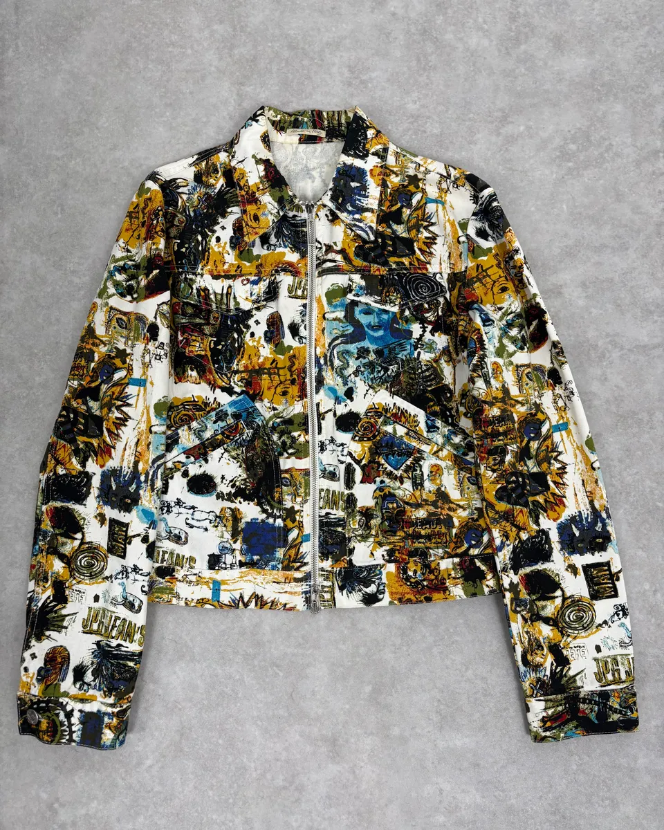 SS2000 Jean Paul Gaultier Basquiat Zip-up White Jacket