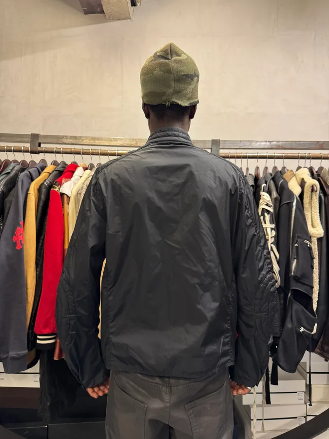SS2000 Prada Biker Black Nylon Padded Jacket - Image 4