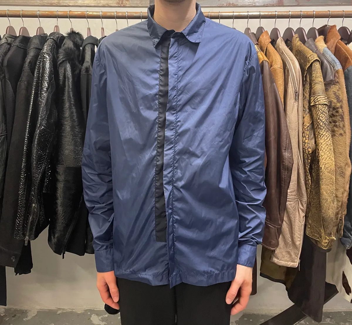 SS2000 Prada Navy Tactical Light Linea Rossa Jacket - Image 2