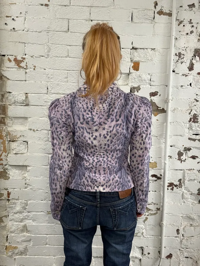 SS2000 Roberto Cavalli Pink Leopard Blazer Jacket - Image 2