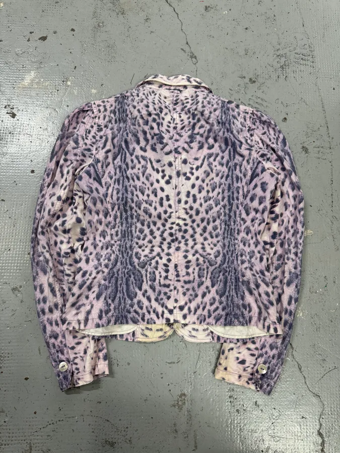 SS2000 Roberto Cavalli Pink Leopard Blazer Jacket - Image 4