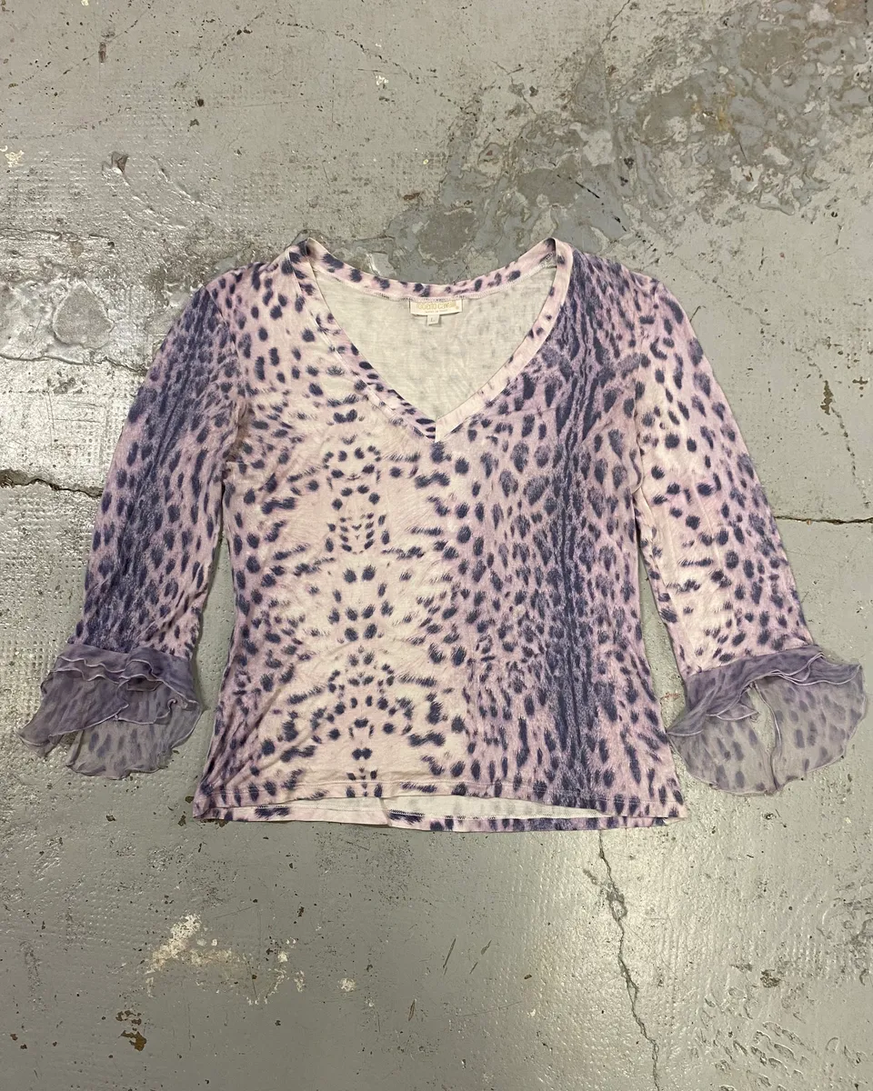 SS2000 Roberto Cavalli Pink Leopard Top