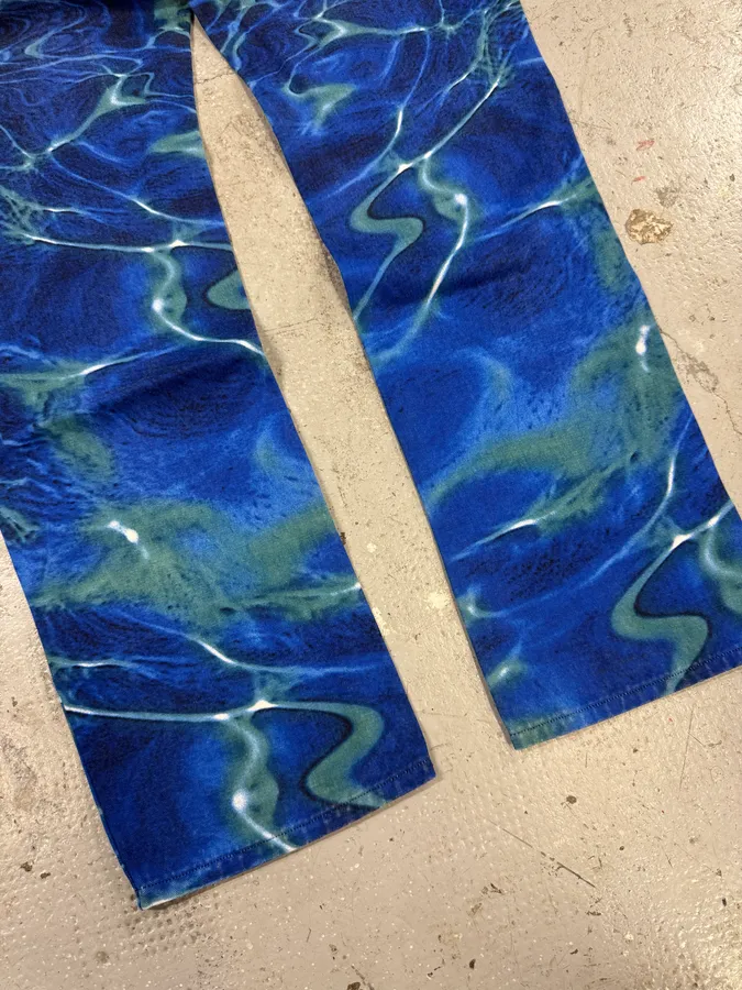 SS2001  Cavalli Blue Ocean Waves Reflection Pants - Image 8